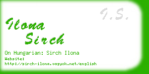 ilona sirch business card